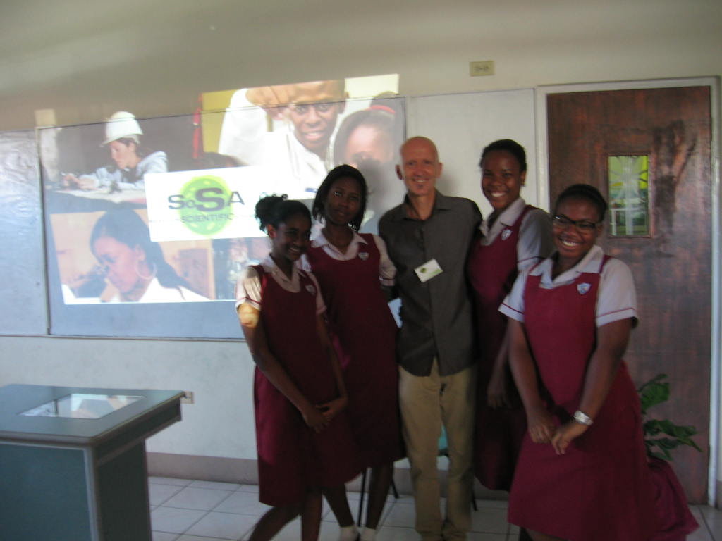 Dr. Picking and students from St. Andrew High